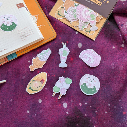 Sakura Café Flake Sticker Pack | Food Diary