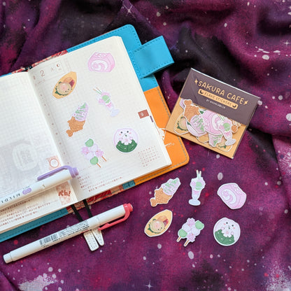 Sakura Café Flake Sticker Pack | Food Diary