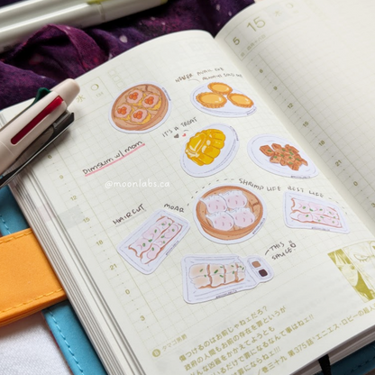 Dimsum Flake Sticker Pack | Food Diary