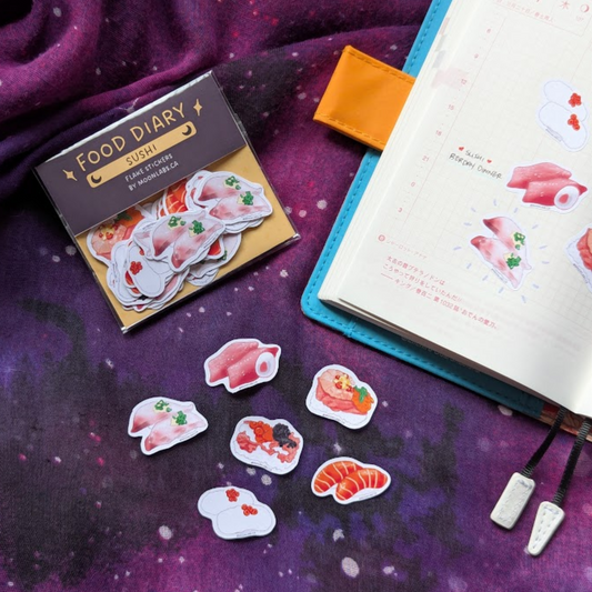 Sushi Flake Sticker Pack | Food Diary