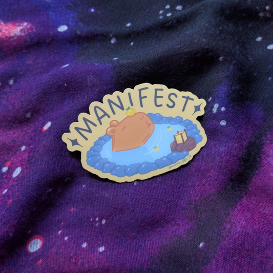 Manifest Capybara Sticker