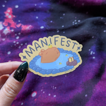 Manifest Capybara Sticker