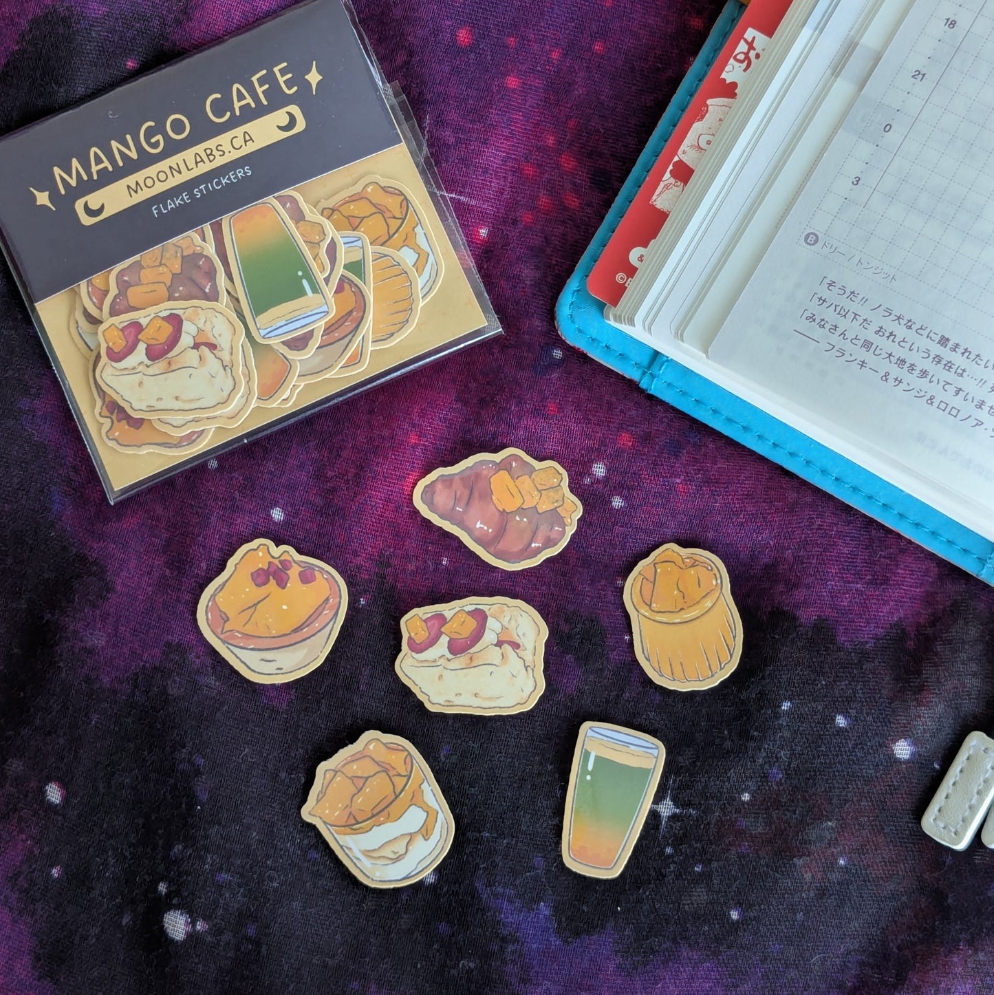 Mango Café Flake Sticker Pack | Food Diary