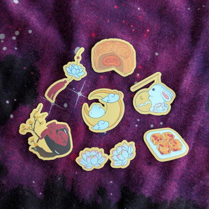 Mid-Autumn Bunnies 中秋兔子 Sticker Set