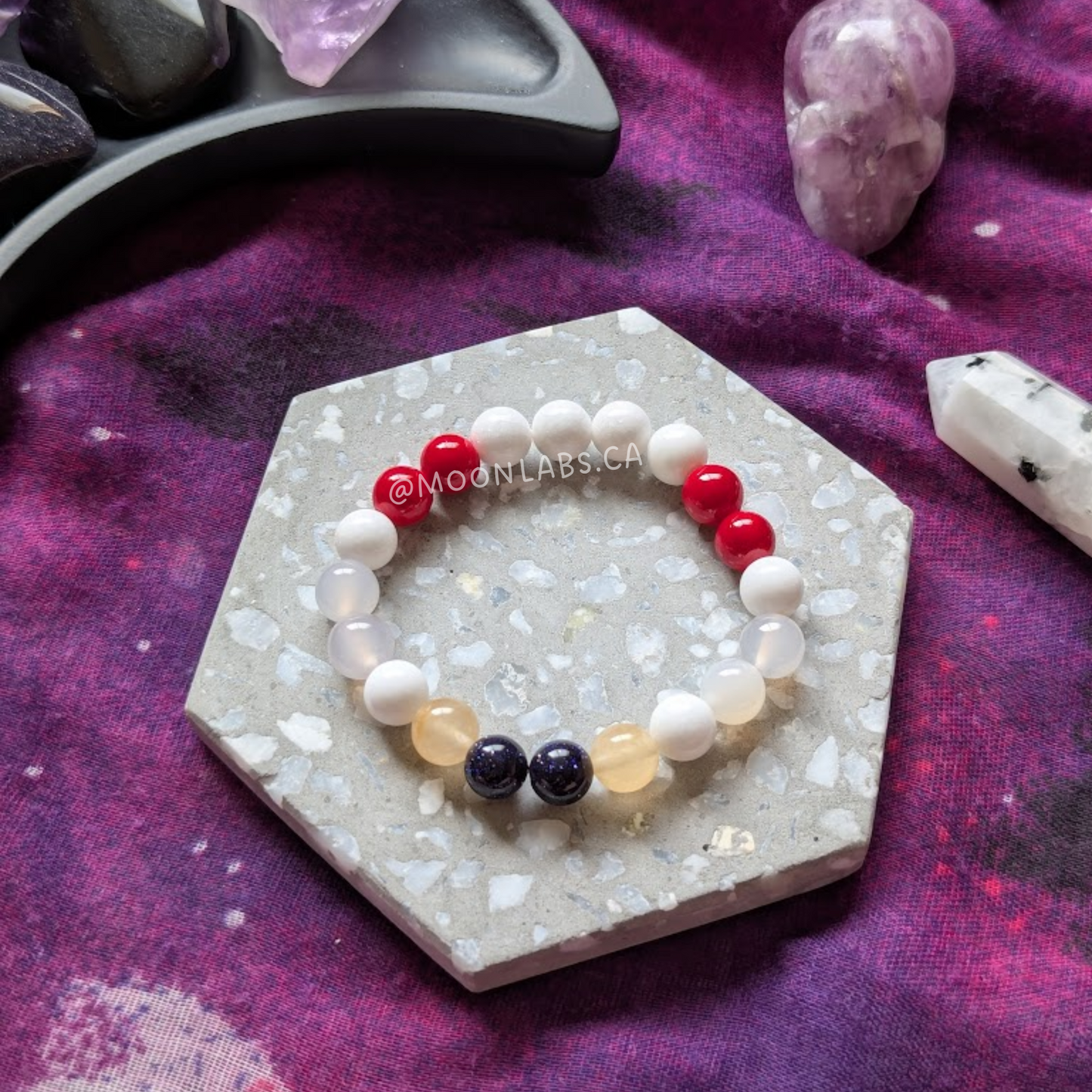 Limited Sailormoon & Tuxedo Mask Inspired Gemstone Bracelet