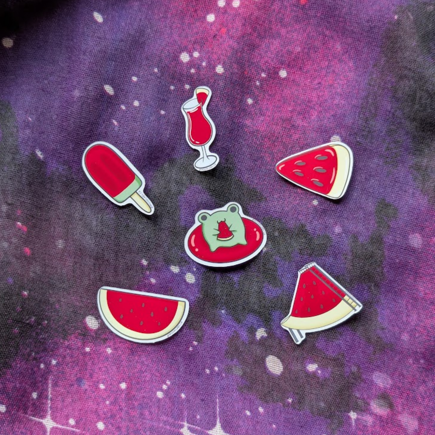 Watermelon Vacation Flake Sticker Pack | Fruity Seasons
